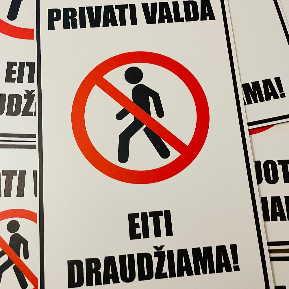 eiti draudžiama