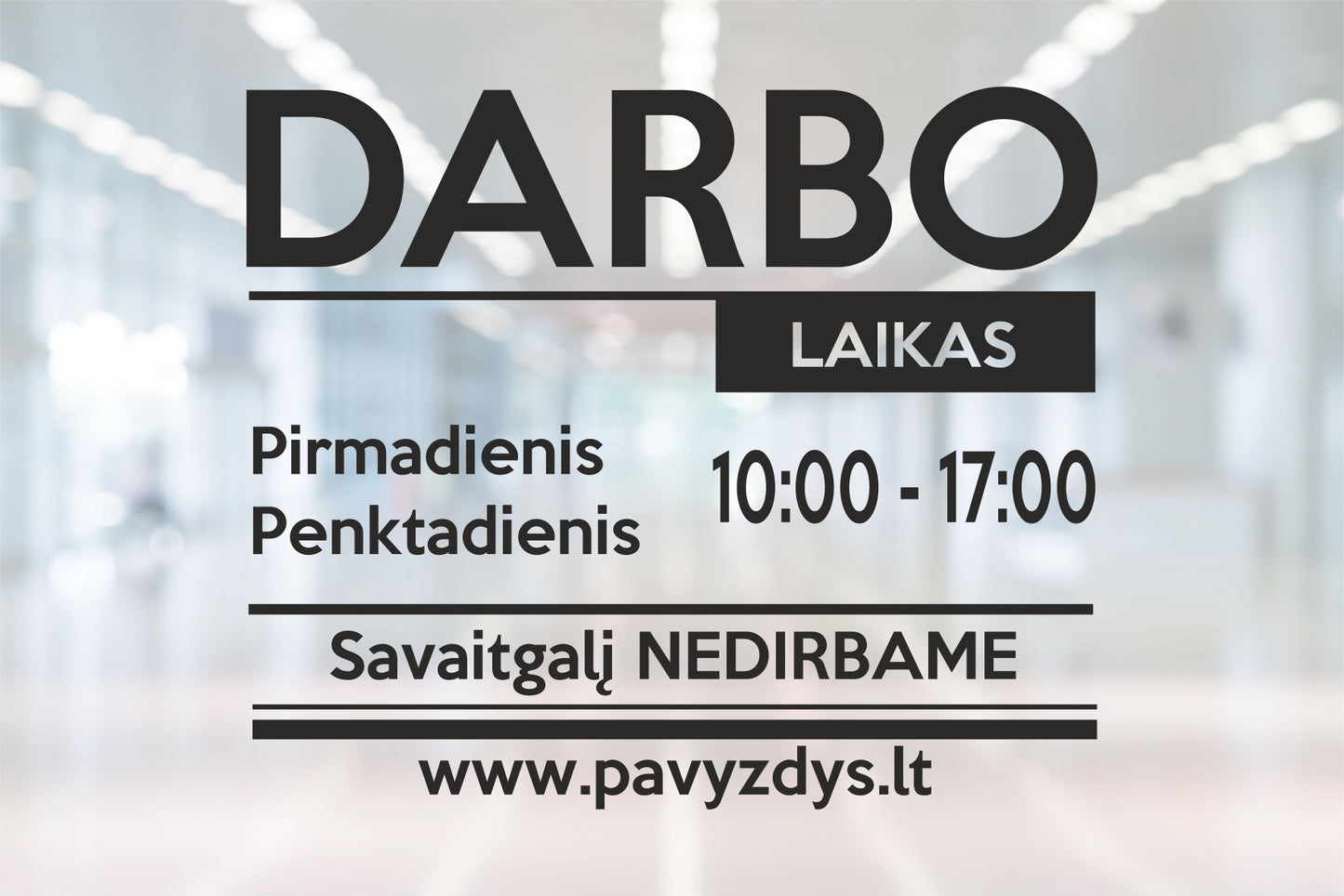 Lipdukas "Darbo laikas" ant durų (DL13) - StickersLAB