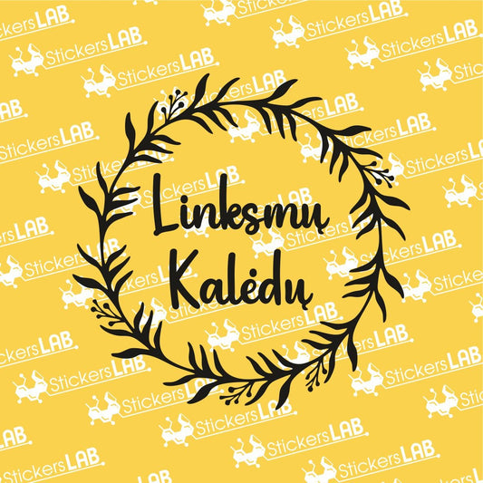 Kalėdinis lipdukas "Linksmų Kalėdų" (LK1) - StickersLAB