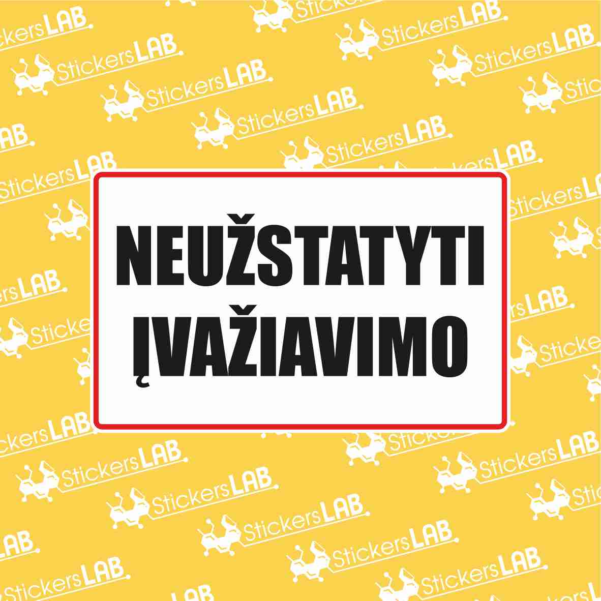 ŽENKLAS LIPDUKAS NEUŽSTATYTI ĮVAŽIAVIMO