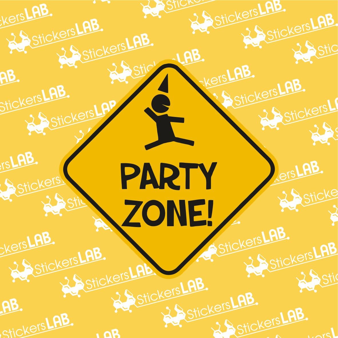 Gimtadienio lipdukas "Party zone" - StickersLAB