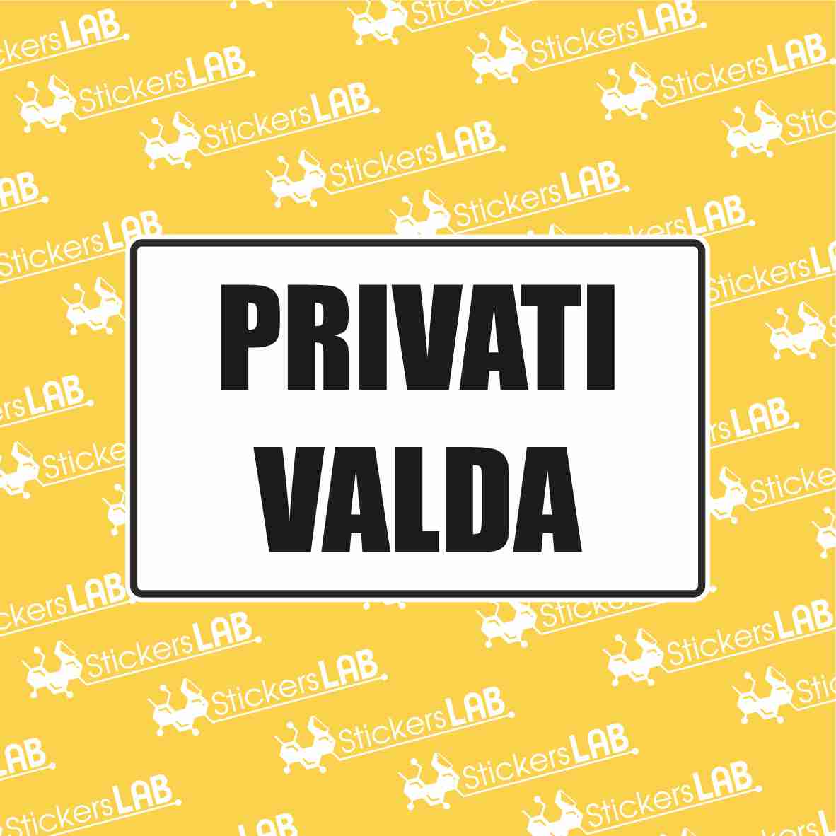 lentelė lipdukas privati valda