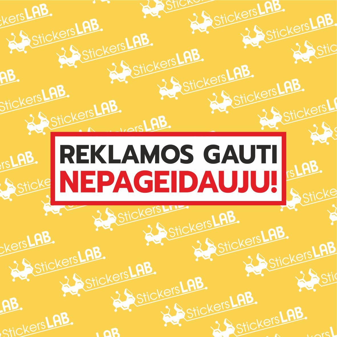 Lipdukas pašto dėžutei "REKLAMOS GAUTI NEPAGEIDAUJU!" - StickersLAB