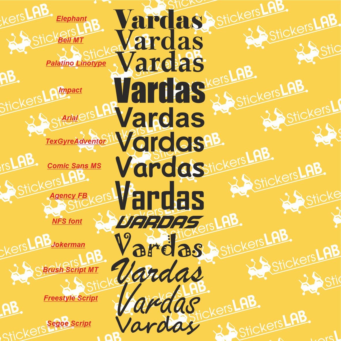 Laivo vardo lipdukas - StickersLAB