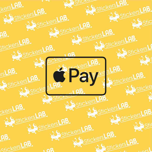 Lipdukas "Čia galite atsiskaityti Apple pay" be fono