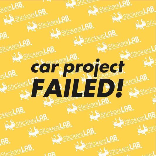 Lipdukas "Car project FAILED"