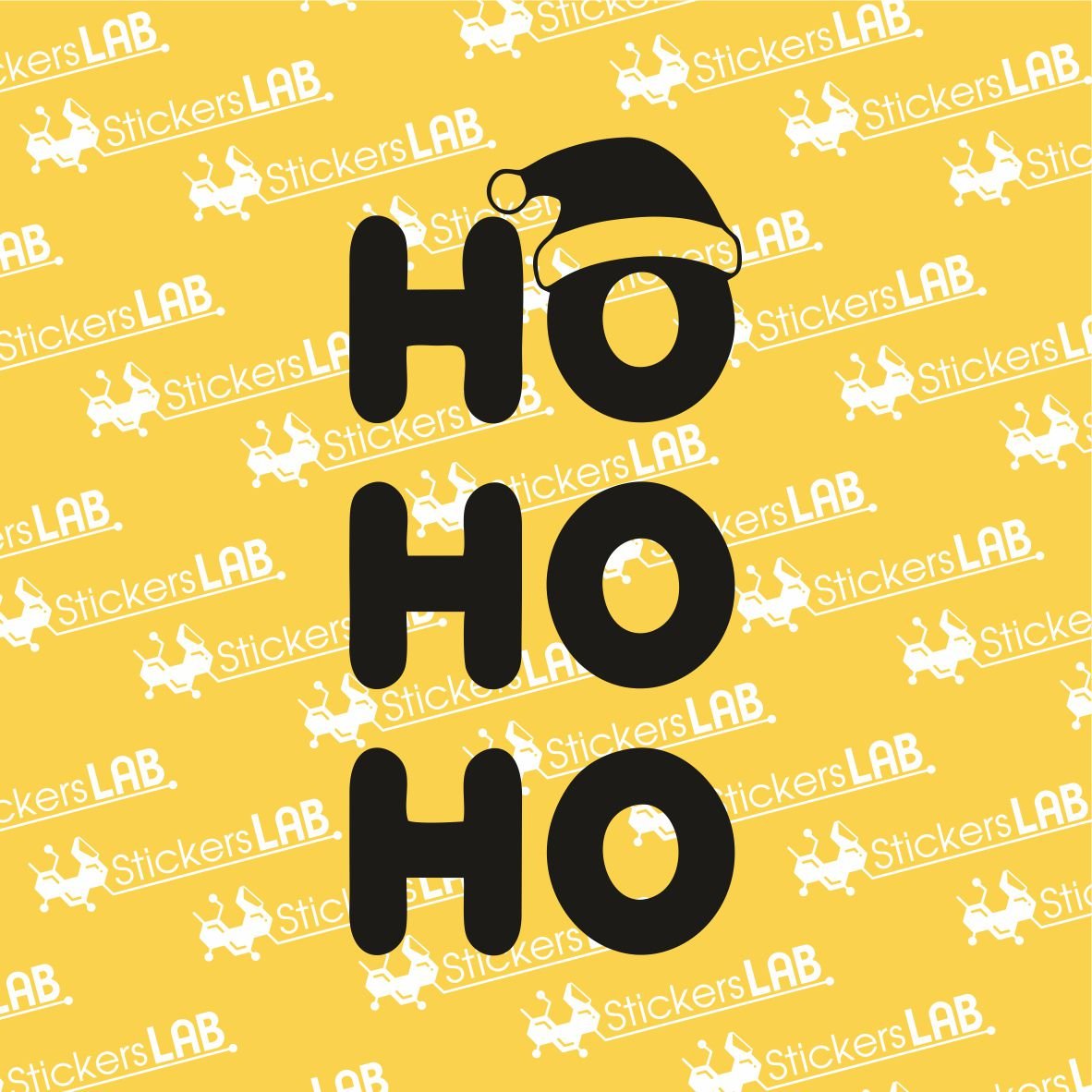 Kalėdinis lipdukas "HoHoHo" (H1) - StickersLAB