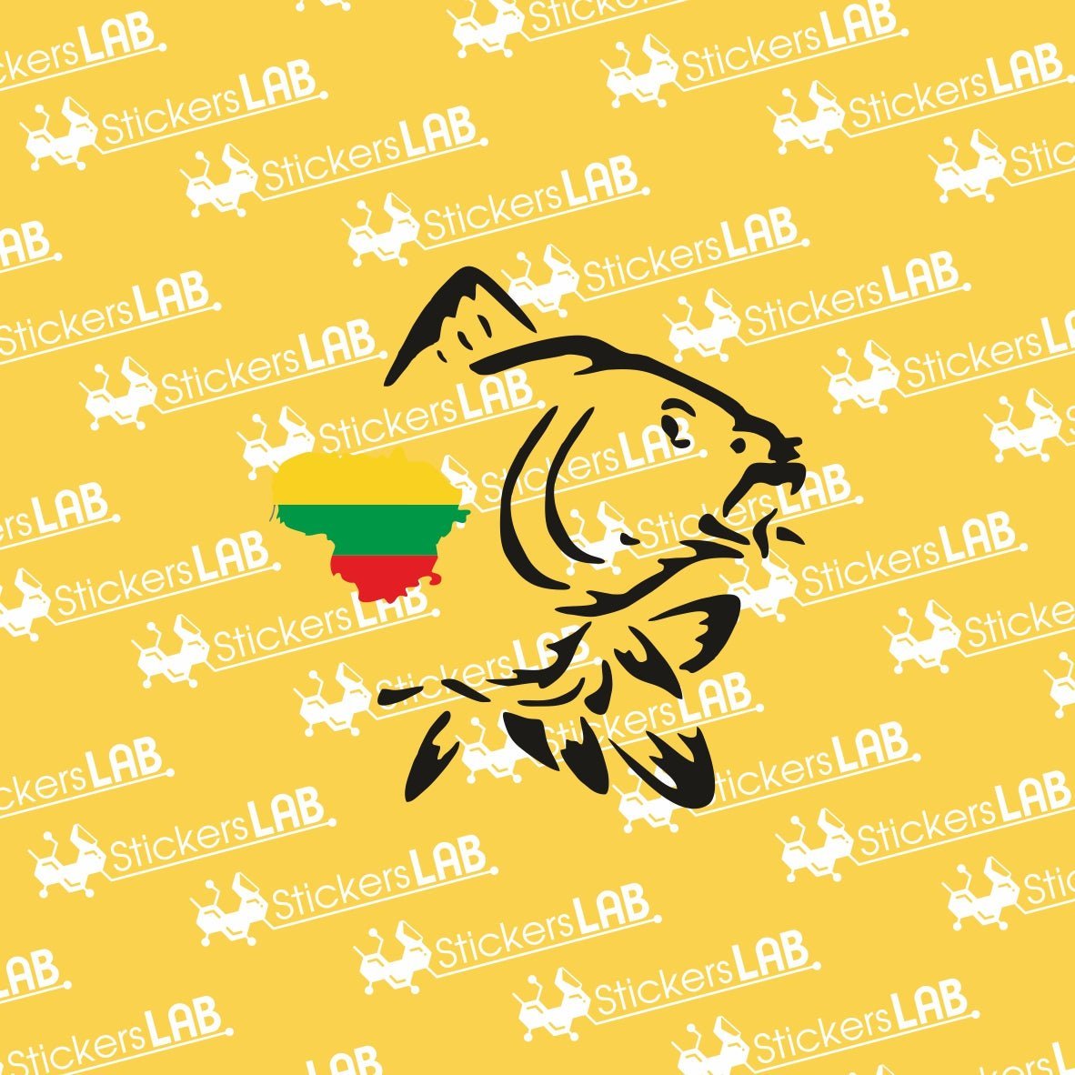 Lipdukas žvejams "Karpis LT" - StickersLAB