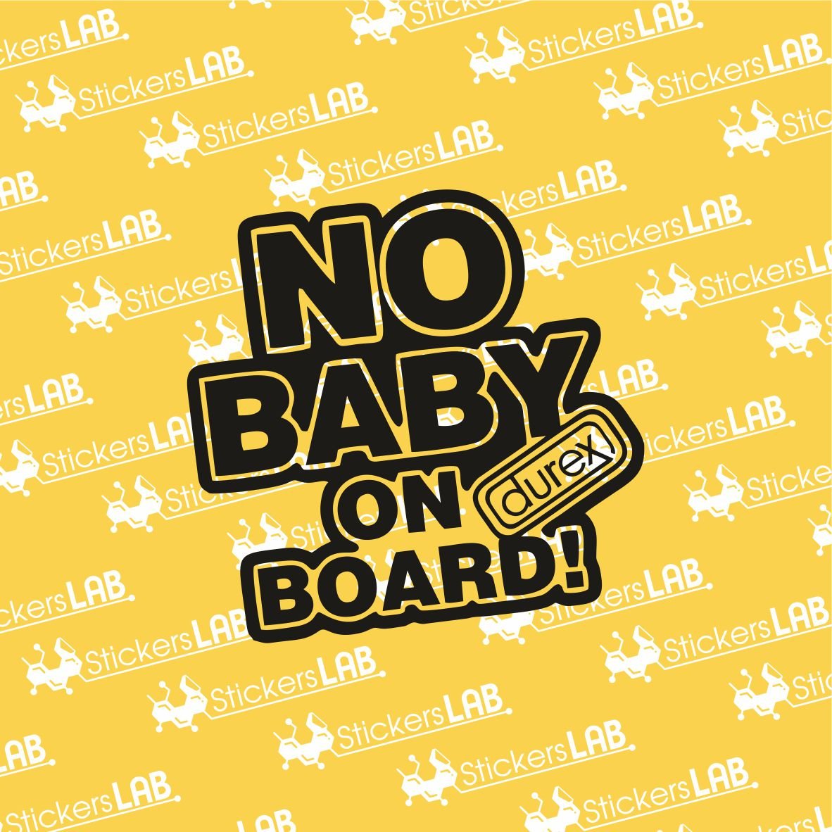 Lipdukas "No baby on board" (BB1) - StickersLAB