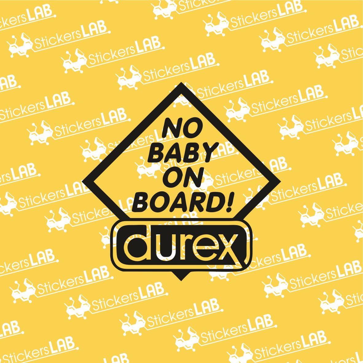 Lipdukas "No baby on board" (BB2) - StickersLAB