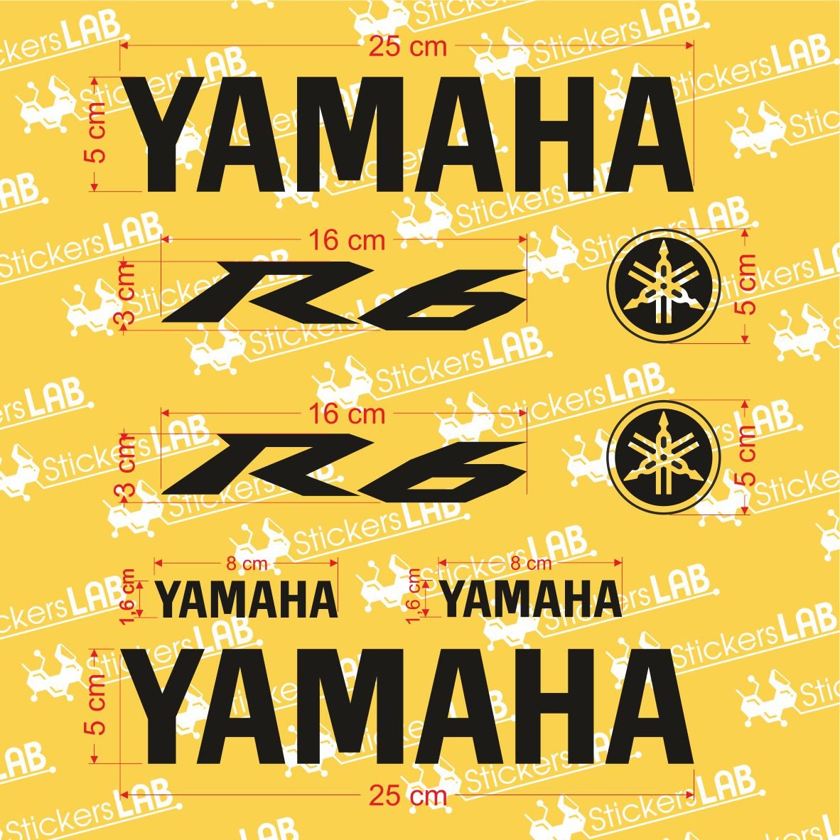 Lipdukai Yamaha R6 komplektas - StickersLAB