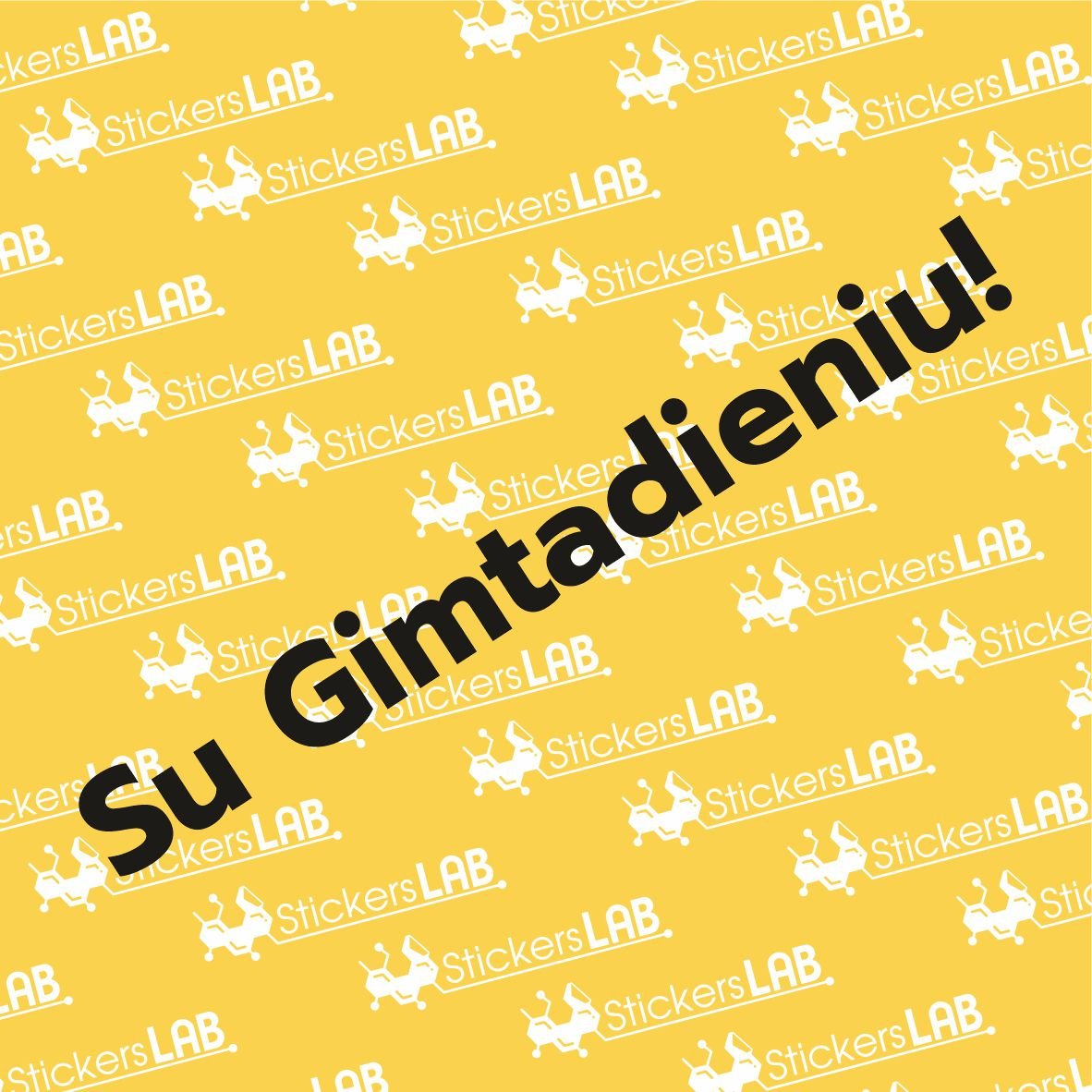 Lipdukas "Su Gimtadieniu!" (SG) - StickersLAB