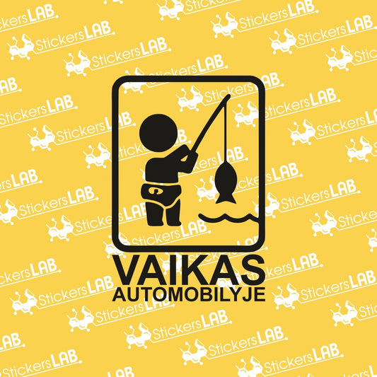 Lipdukas "Vaikas automobilyje" (VA1) - StickersLAB