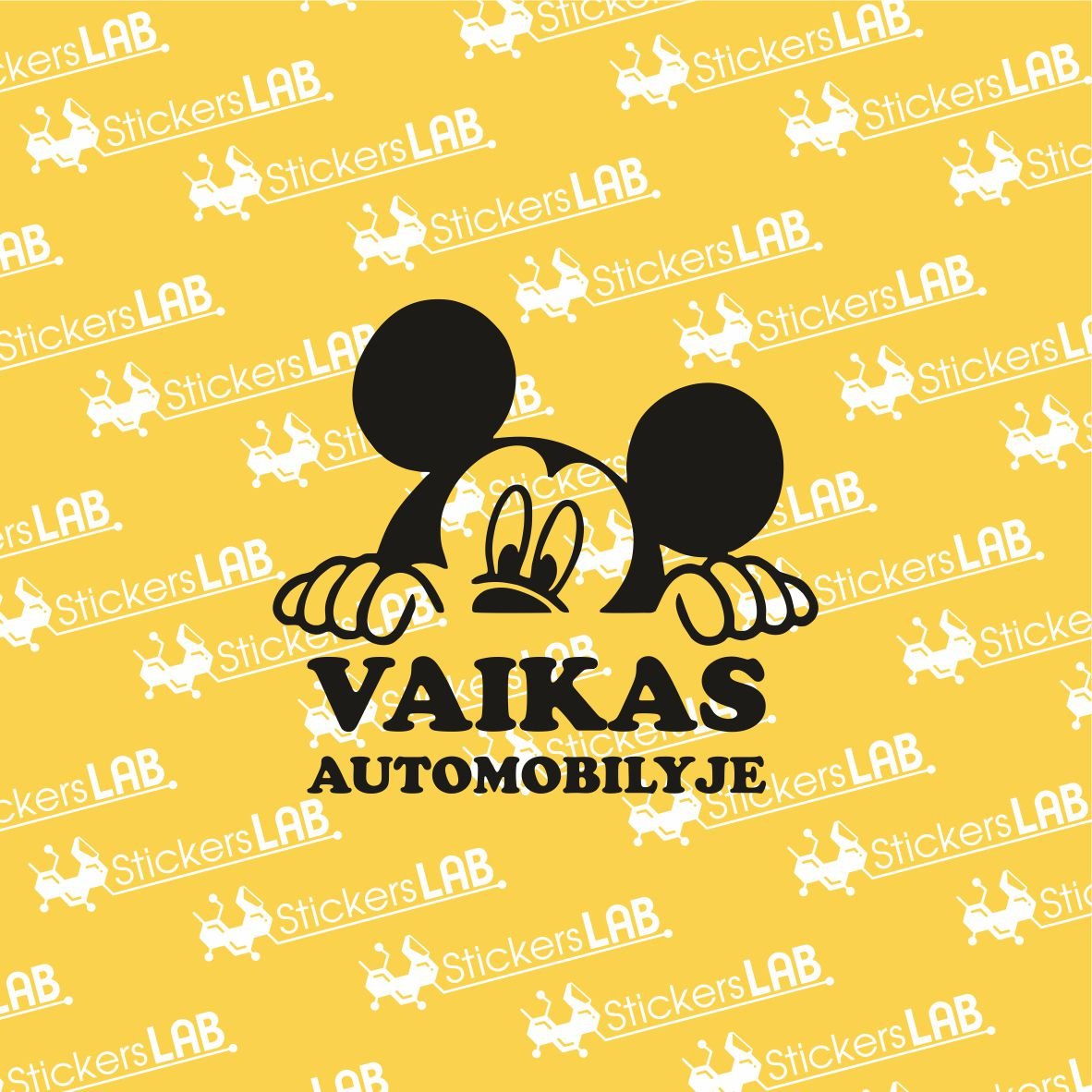 Lipdukas "Vaikas automobilyje" (VA) - StickersLAB