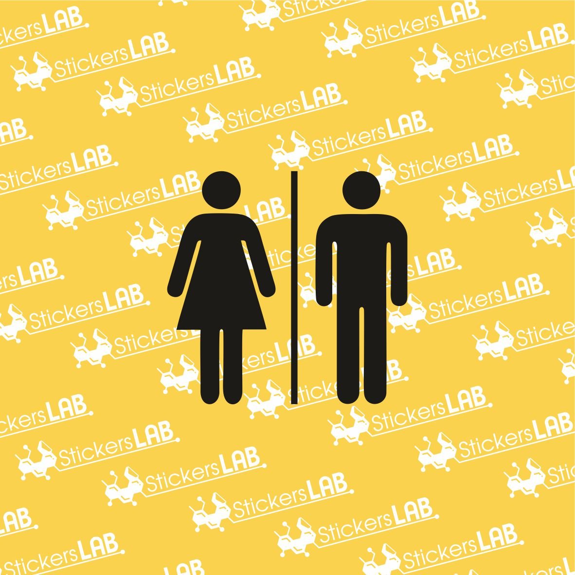 Lipdukas tualetui "WC" (WC3) - StickersLAB