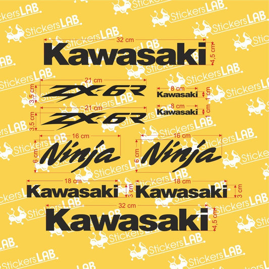 Lipdukų Kawasaki ZX-6R Ninja komplektas - StickersLAB